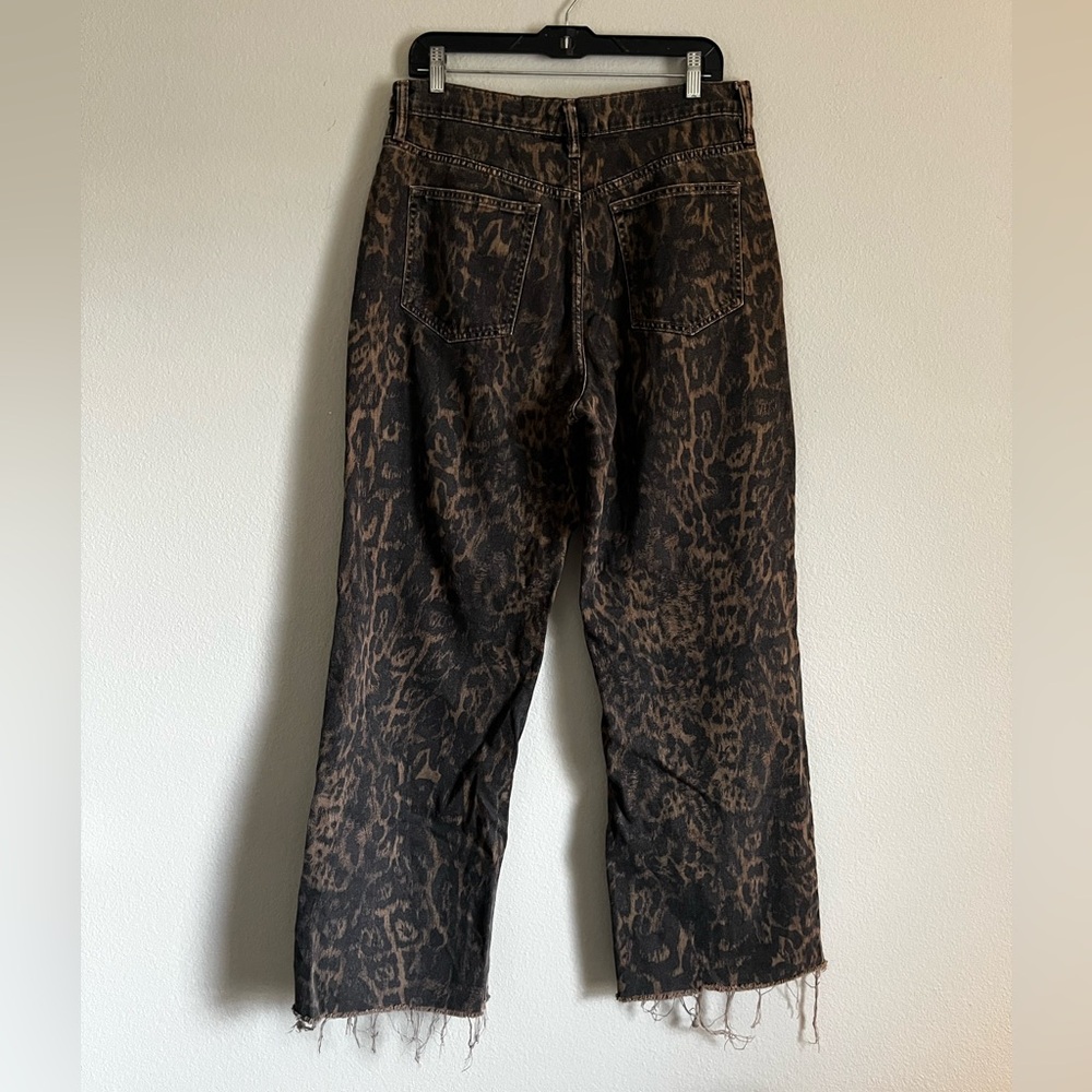 ALL SAINTS Blake High Rise Jeans in Jinx Golden Brown size 30 leopard print - Picture 5 of 7